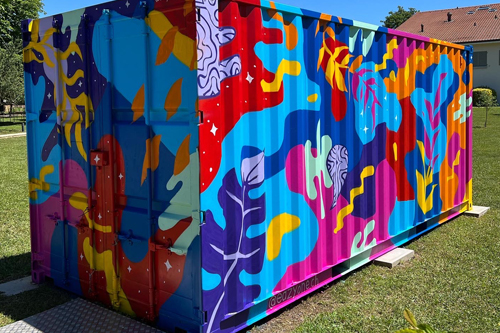 Graffiti Geneve Aigues vertes containers